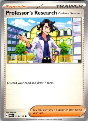 Professor's Research [Professor Sycamore] Prismatic Evolutions 125/131 NM
