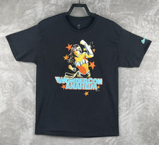 WonderCon Anaheim 2014 Wonder Woman Tee Black Mens Large Comic Con Shirt