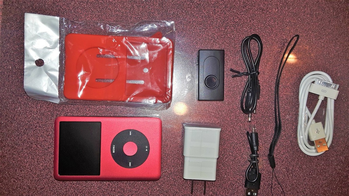ROCKBOX APPLE IPOD CLASSIC 6TH GEN RED SD 512GB! METAL FRONT