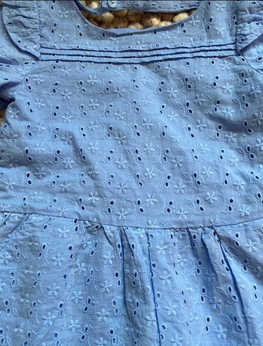 NWT Janie and Jack Blue Girls Shorts Romper with Balloon half Sleeves Size 4T - Picture 5 of 8