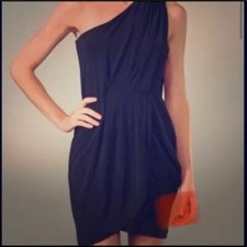 MARC BY MARC JACOBS Normandy Blue One Shoulder Drape Dress Size XS