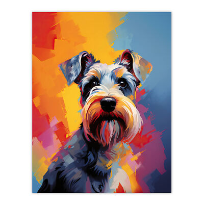 Artery8 Grußkarte 'Dog Lover' Mit Miniature Schnauzer Porträt - Blanko, 17.5x12.5 Cm