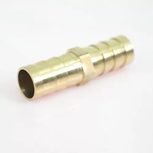 1/2" 12mm Hose Barb Mender Union Splicer Brass Fitting Gas Fuel Water 5pcs - Picture 1 of 3