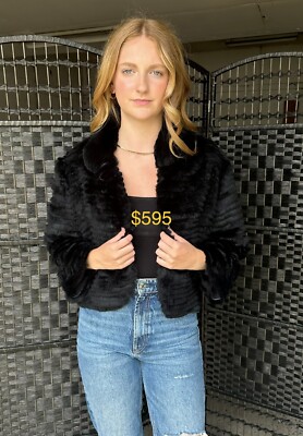 Rex Rabbit Bolero Black Rex Rabbit Ribbed Bolero Jacket | eBay