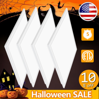 4PCS 2x2 FT LED Flat Panel Troffer Light Fixture,Recessed Back-Lit Ceiling Light