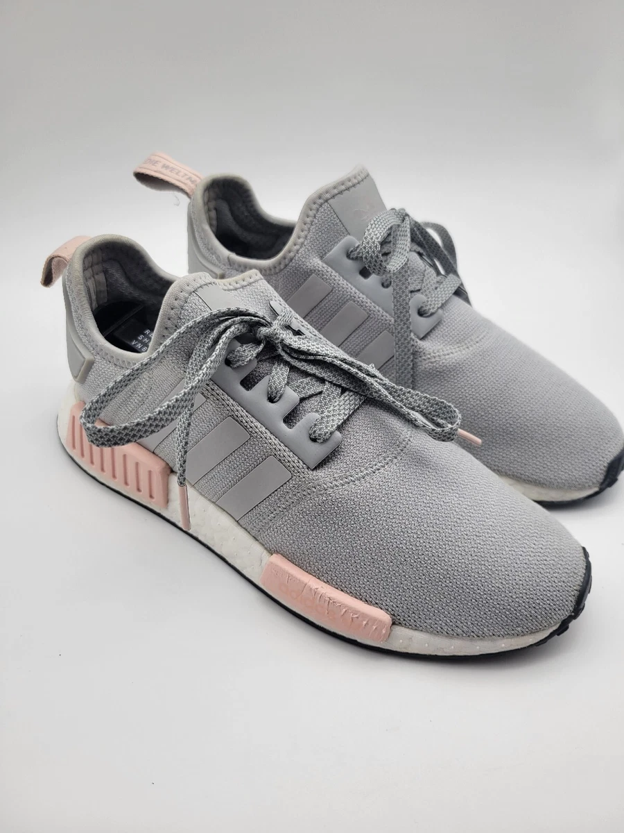 Adidas nmd r1 grey and cheap pink