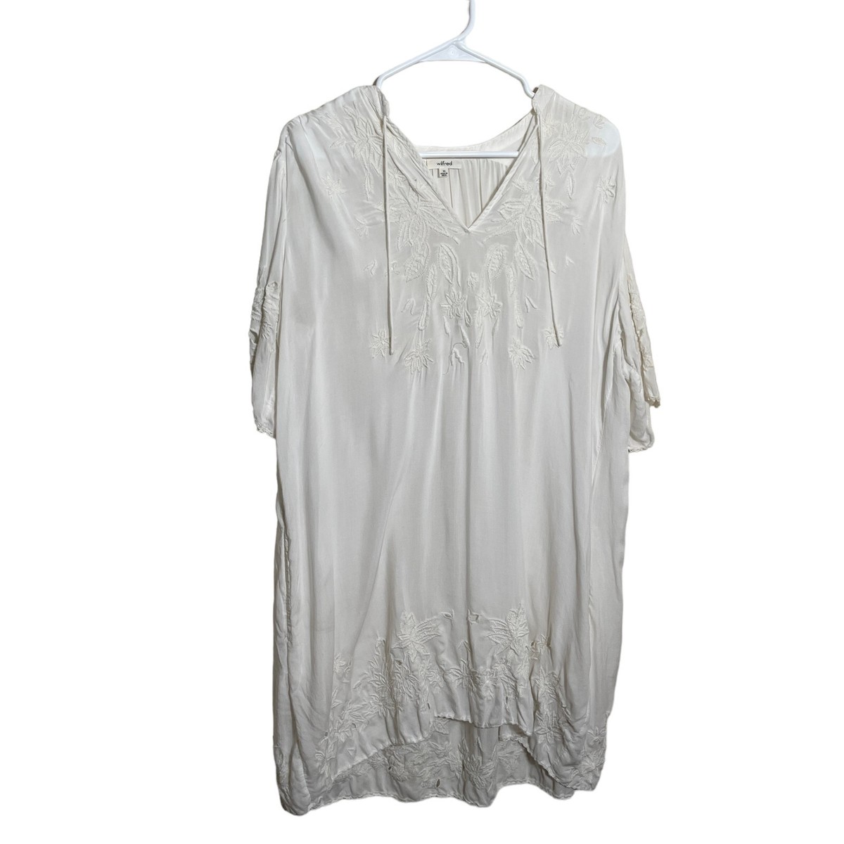 Aritzia Wilfred Dress Women's XS White Lace Boho Mini Cottage Prairie Shift Aritzia Wilfred Dress Women's XS White Lace Boho Mini Cottage Prairie Shift