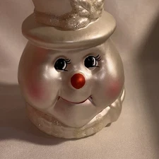 SNOWMAN Christmas Ornament 5" Plastic
