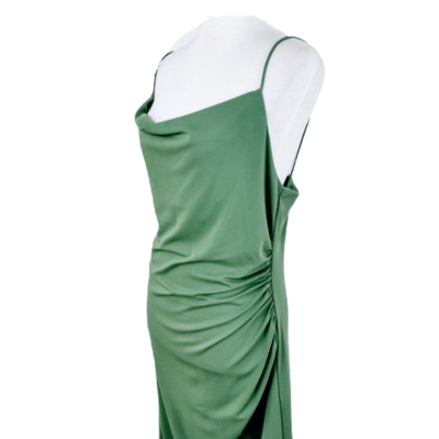 H&M Dress Slip Midi Kelly Green Draping Sleeveless Straps NWT Womens Large  | eBay