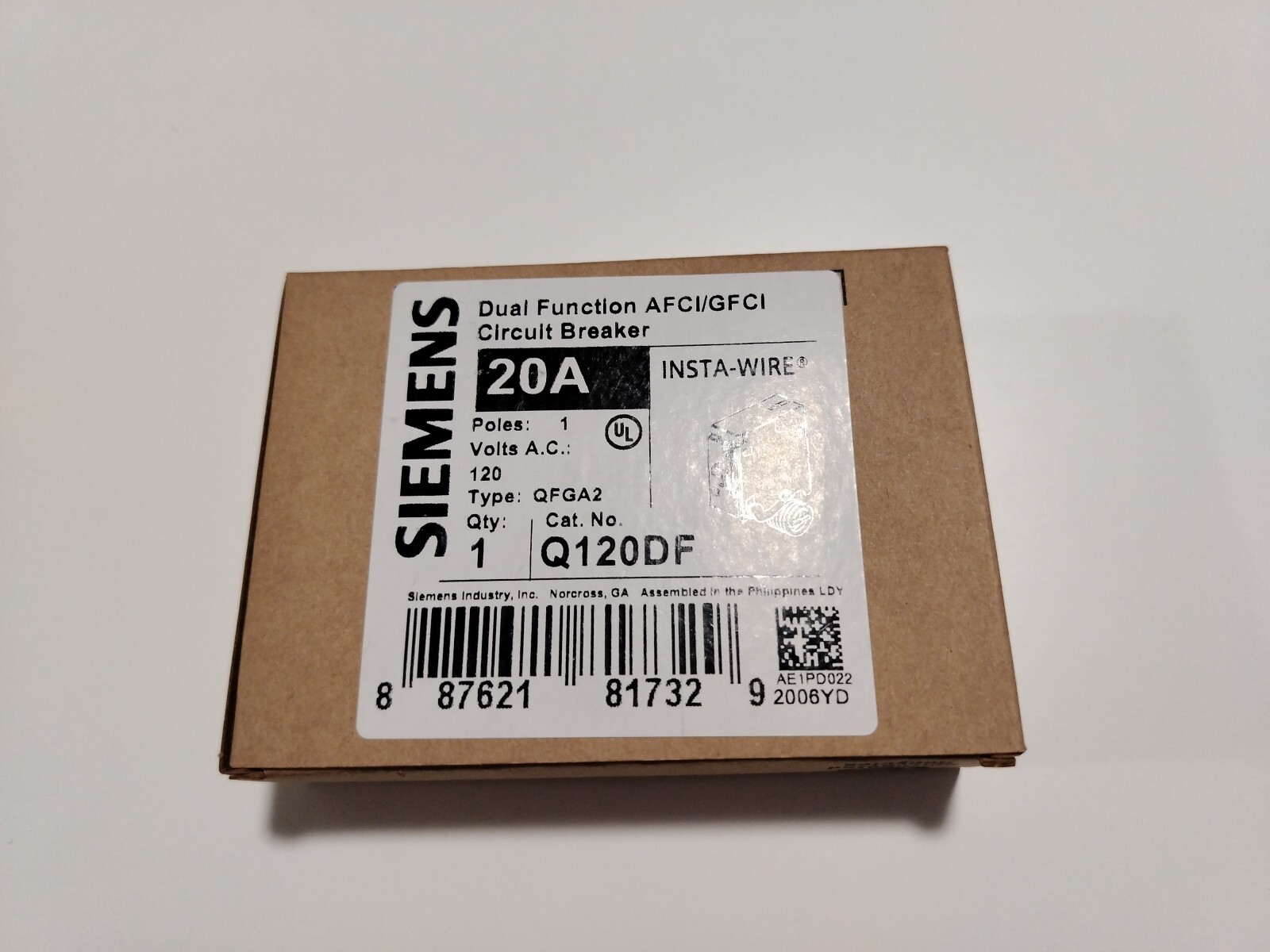 LOT OF 10 Siemens Q120DF AFCI/GFCI Breaker