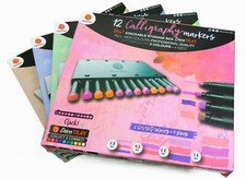 Kalligrafie 12 Stifte Marker auf Wasserbasis Handlettering Bullet Journal