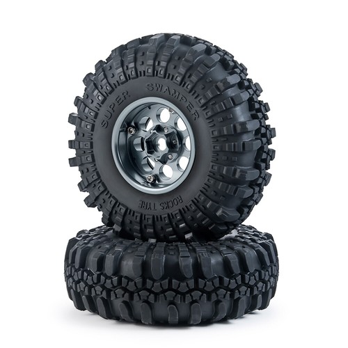 4x 1.9 RC Auto Räder Beadlock Felgen Reifen Set für 1/10 RC Axial SCX10 90046 TRX4 - Bild 117 von 144