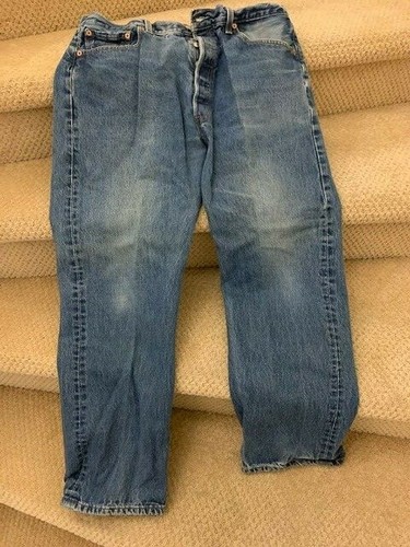 LEVIS 501 MEN'S 38 X 30 Blue DENIM JEANS 501-0115 BUTTON 52176876927 | eBay