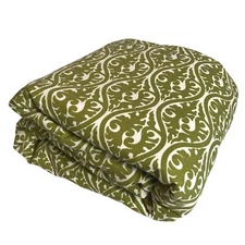 EASTERN ACCENTS NICHE Twin Duvet Cover Green & White Cotton Luxury Bedding