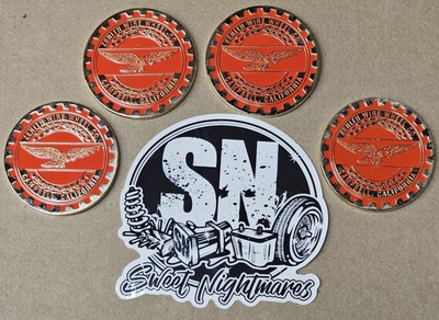 Lowrider Wire Wheel Zenith Red & Gold Chips (4pcs)
