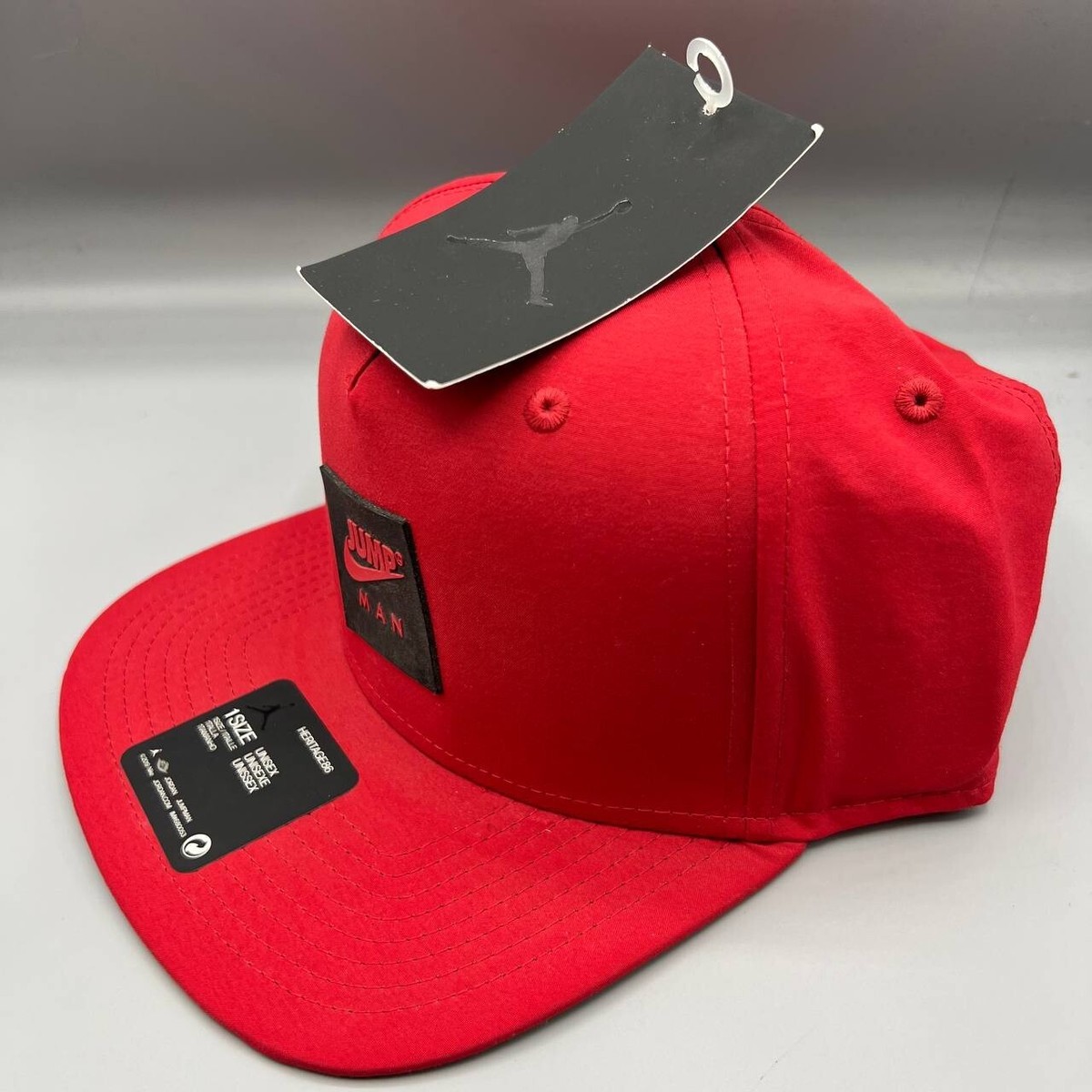 Air Jordan Hat Men Red Heritage 86 Jumpman Nike Snap Back Cap New