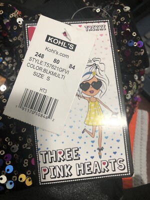 Big Girls Size S Jumpsuit   Multicolor Beautiful New With Tag Three pink Hearts