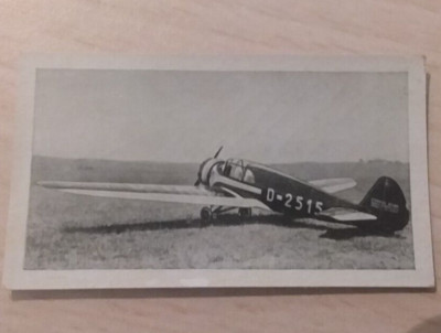 PHOTO CARD aircraft clamp 6 cm by 3.6 approx austria munchen
