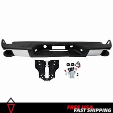 Rear Chrome Bumper With Side Step For 2007-2013 Silverado Sierra 1500