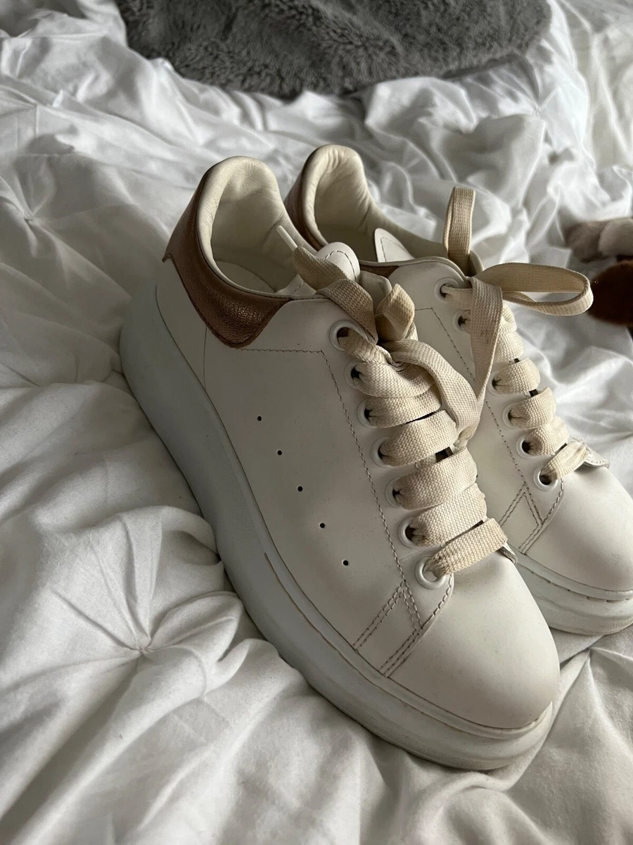 Rose gold alexander mcqueen hotsell trainers