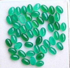 22.00 Ct WHOLESALE NATURAL GREEN ONYX CABOCHON OVAL SHAPE LOOSE GEMSTONE