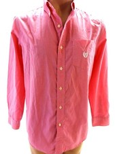 CHAPS RALPH LAUREN MEN'S PINK COTTON BLEND OXFORD SHIRT SIZE S 15.5/32-33