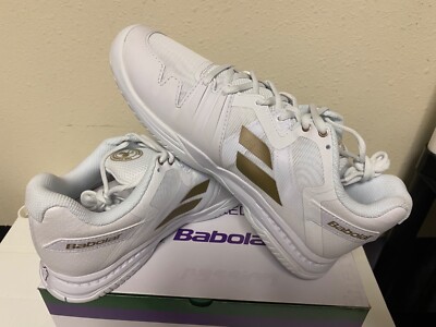Babolat Men’s SFX3 All Court Wimbledon Tennis Shoes White/Gold