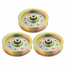 3 Flat Idler Pulley For Toro LX466 LX460 Lx465 Deck Flat Idler Pulle