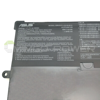 New Genuine C21N1613 Battery for Asus Chromebook Flip C302CA-1A