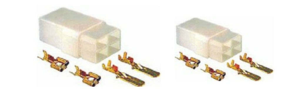 Kit blocchetti faston maschio / femmina 4 poli 5 pezzi