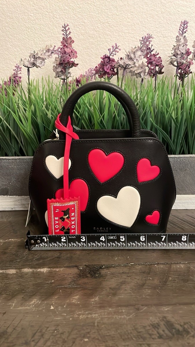 Radley London Valentine's Heart Mini Zip-top Leather Grab Satchel