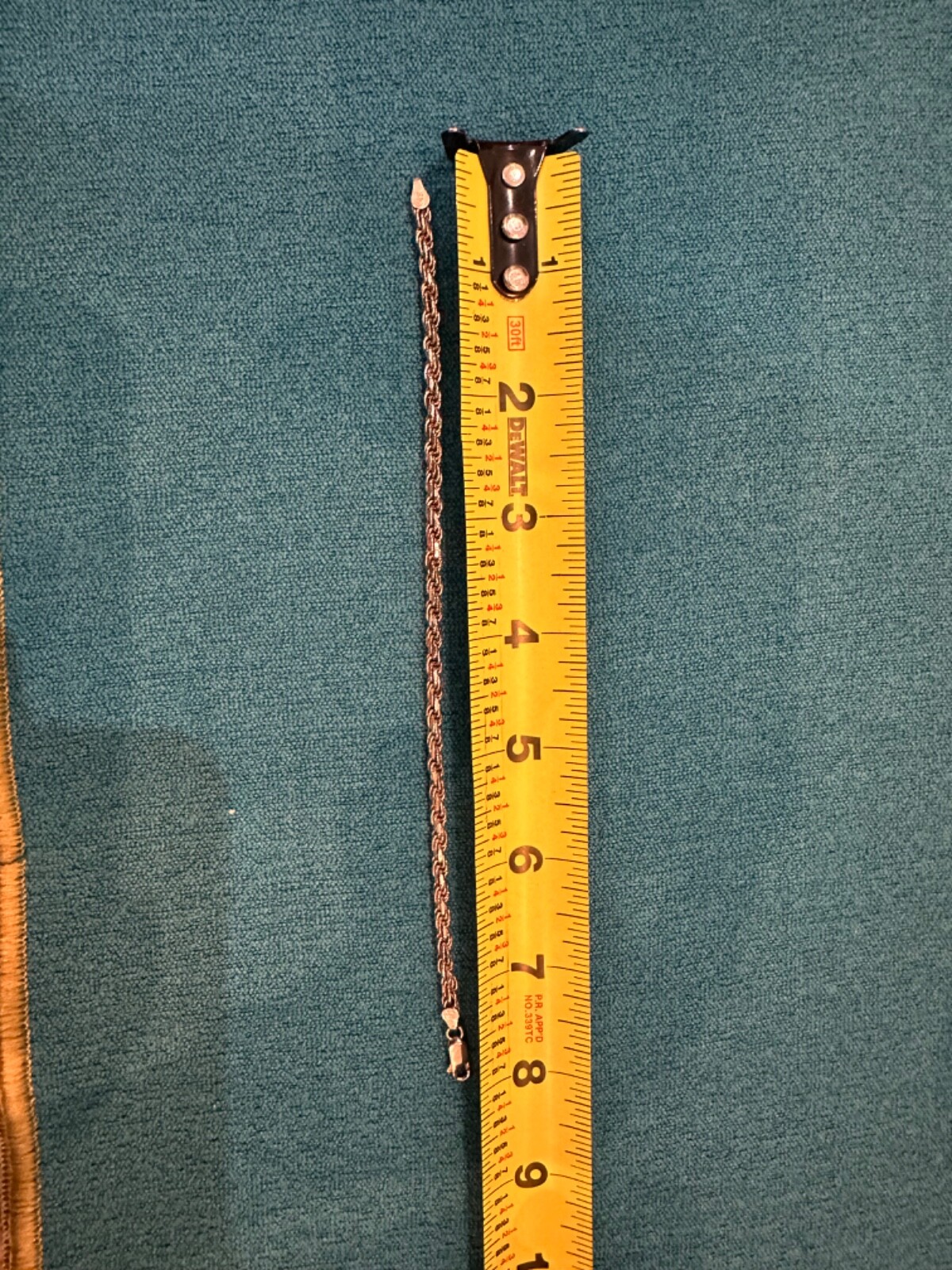 Solid 925 Sterling Silver Braided Wheat Chain Ita… - image 1