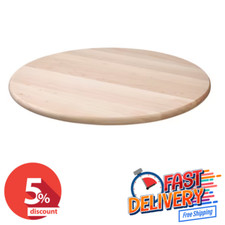 39cm Lazy Susan Rotating Serving Tray Solid Birch Wood Turntable Plate