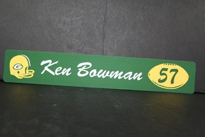 Green Bay Packers Vintage Locker Room Sign Ken Bowman Reproduction Lombardi Ebay