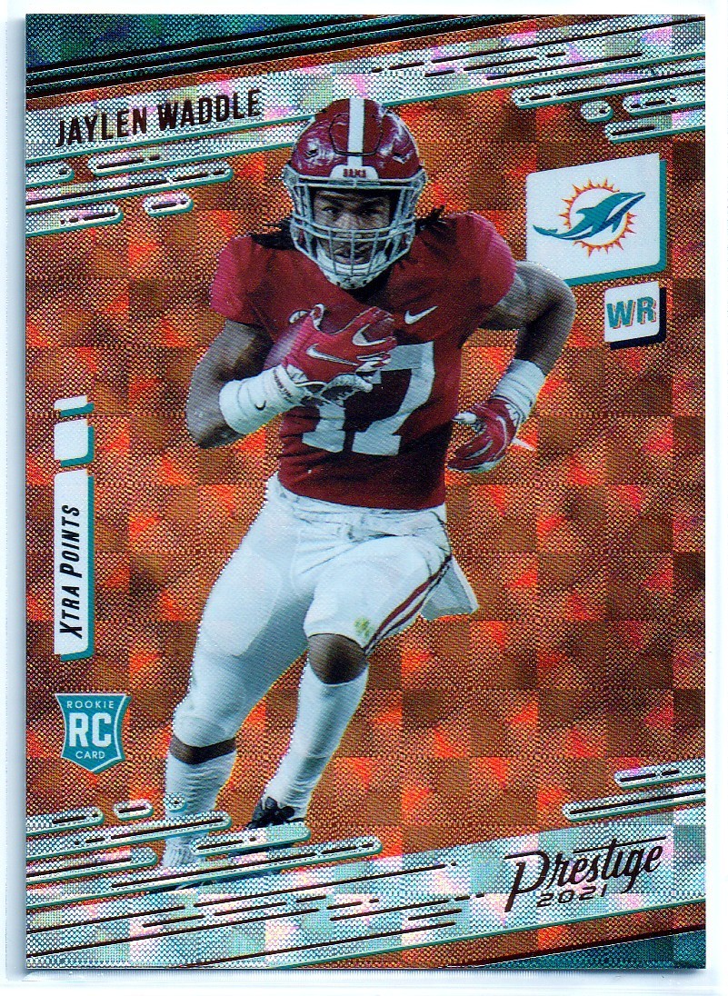 2021 Panini Prestige Jaylen Waddle RC #213 Xtra Points Hyper