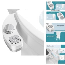 Bidet Attachment for Toilet Dual Nozzle Non-Electric Fresh Water Seat Chrome ...