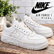Nike Air Force 1 Pixel White Women's Size 5 CK6649-100 Sneakers No Laces