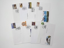 Envelopes Beauty and Greatness of Ukraine Vintage Set of 8 FDC Special Cancelled