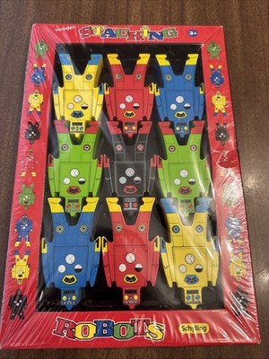 Schylling Robot Stacking Toy Set WSR Robots 4-11 Years Age Level 2008