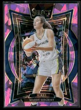 2025 Panini Select WNBA Maddy Siegrist 77 Dallas Wings Pink Ice Prizms