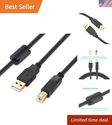 USB 2.0 Printer Cable 15 FT 2.0USB Type A Male to B Male Scanner USB a b for ...