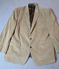 Ralph Lauren Mens Blazer Corduroy 50R Sports Coat Brown Elbow Patch Jacket