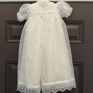 Vtg Phyllis Baby Wear Christening Dress Set Slip Gown Overcoat Bonnet Heirloom