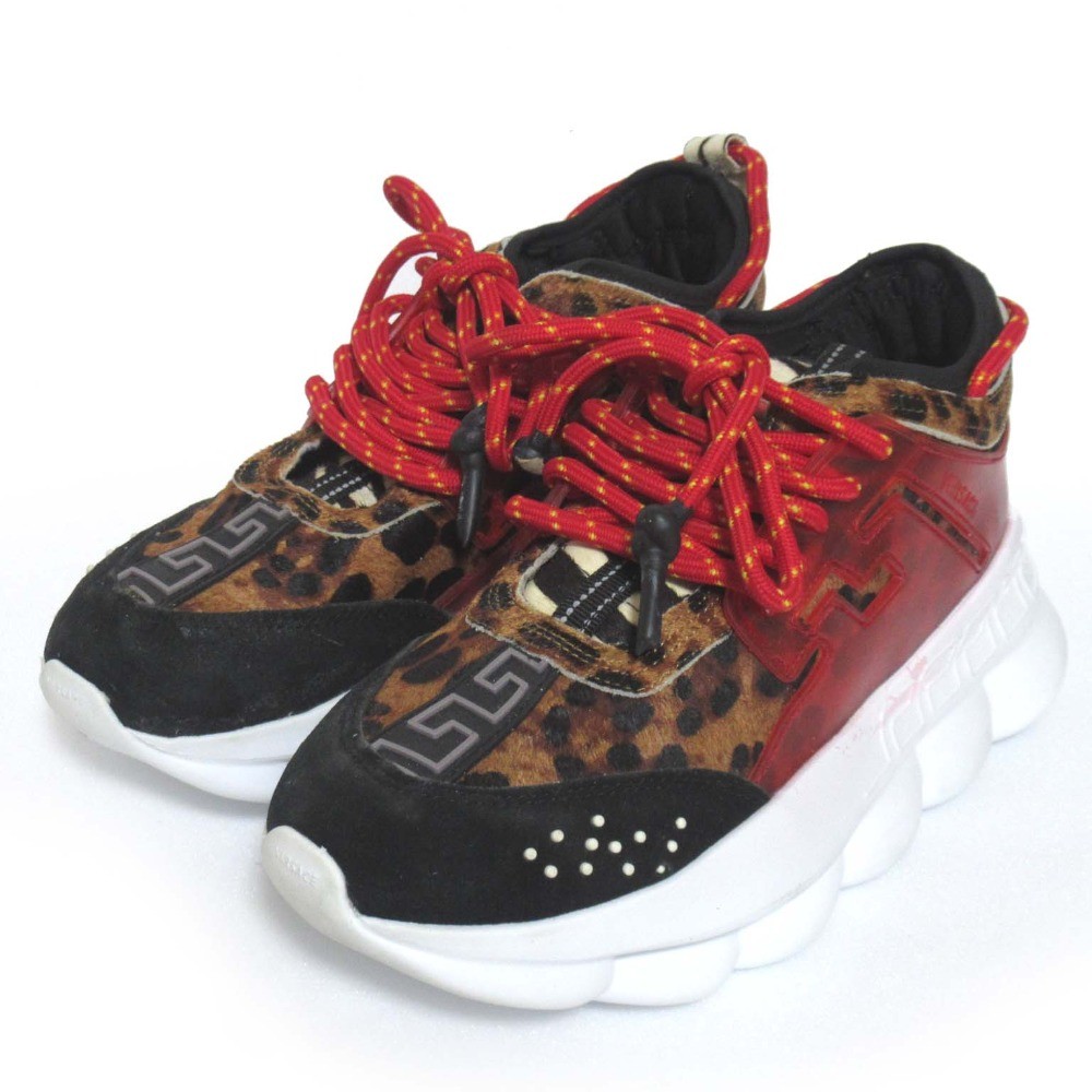 VERSACE Chain Reaction Leopard Pattern Sneaker EU… - image 1