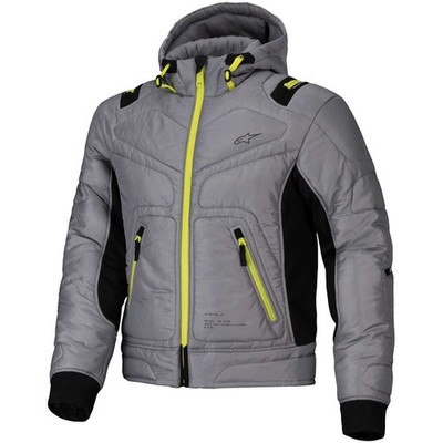 Alpinestars Motorradjacke wasserdicht Mohobbs - Mondgrau/Zitronengrün 320092
