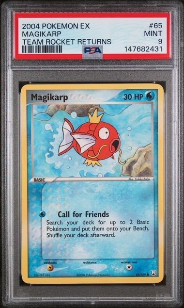 Magikarp PSA 9 65/109 Team Rocket Returns Pokemon TCG Regular