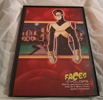 Cyclops X-Men Faces Framed Print Ad 2003 8.5x11 