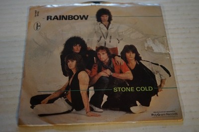 Rainbow Stone Cold/Rock Fever 45 /7  1982 Record Vg/Vg+ Ritchie Blackmore Oop