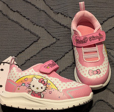 New Toddler Girl Hello Kitty Light Up Sporty Shoes size 7 -5550