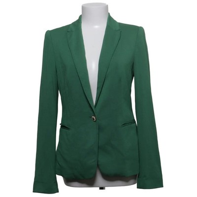 Zara Basic, Blazer, Größe: M, Grün, Acetat/Baumwolle, Einfarbig, Damen #Eof
